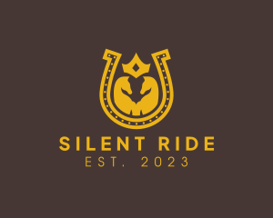 Horseback Riding Horseshoe logo design