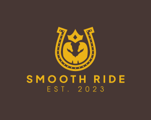 Horseback Riding Horseshoe logo design