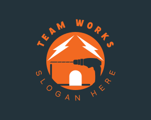 Crew - House Electricity Handyman logo design