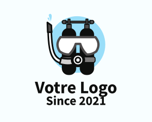 Underwater - Sea Diving Equipment logo design