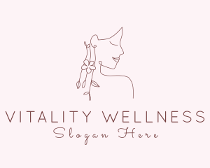 Woman Hair Wellness Beauty logo design