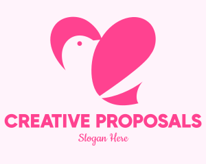 Proposal - Pink Heart Dove logo design