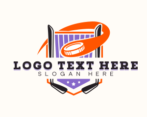 Hockey Stick - Hockey Sport Tournament logo design