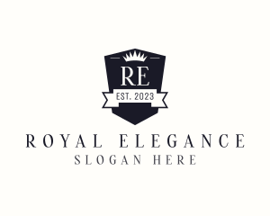 Royal Crown Shield Crest logo design