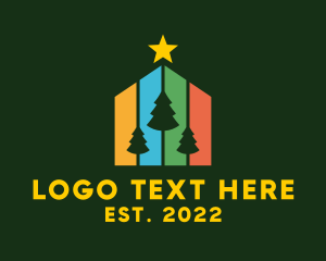 Pine - Christmas Tree House logo design