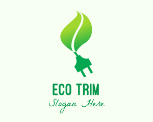 Green Eco Plug logo design