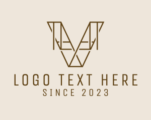 Woodwork - Modern Woodwork Letter V logo design