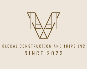 Agency - Modern Woodwork Letter V logo design