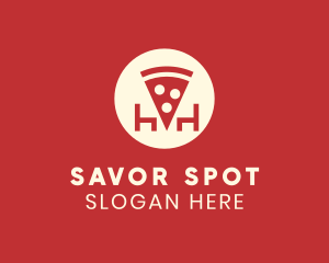 Lunch - Pizza Slice Restaurant logo design