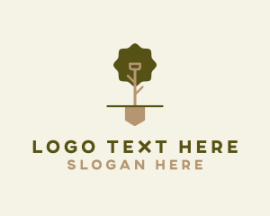 Permaculturist - Shovel Tree Landscaping logo design