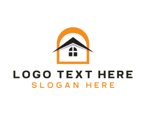 Home Insurance - Roof Construction Sun logo design