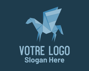 Origami Pegasus Art Logo