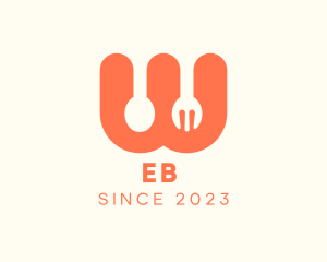 Cuisine - Utensils Eatery Letter W logo design
