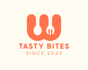 Eatery - Utensils Eatery Letter W logo design