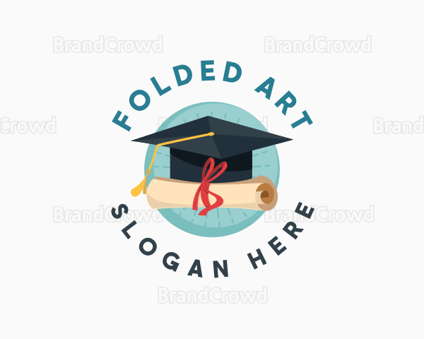 Graduation Cap Diploma Logo