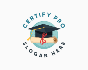 Graduation Cap Diploma logo design