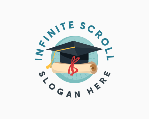 Graduation Cap Diploma logo design