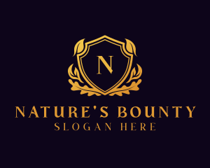 Natural Landscaping Royal Shield  logo design