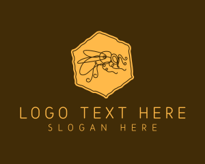Hexagon - Honey Bee Doodle logo design
