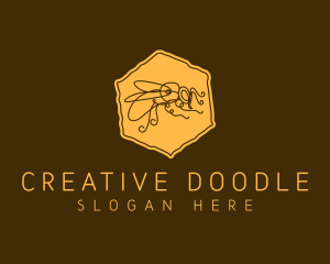 Honey Bee Doodle logo design