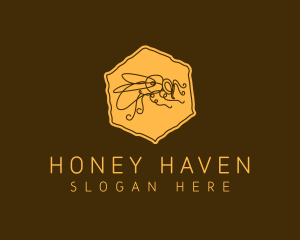 Honey Bee Doodle logo design