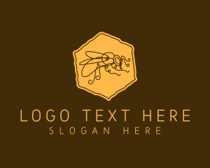 Honey - Honey Bee Doodle logo design