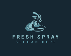 Cleaning Sanitation Spray logo design