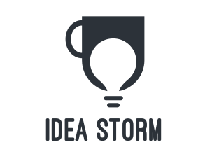 Mug Idea Bulb logo design