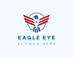 National Patriotic Eagle logo design