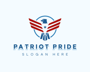 National Patriotic Eagle logo design