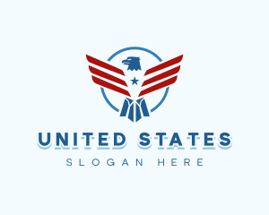 National Patriotic Eagle logo design