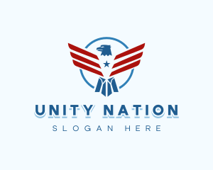 National Patriotic Eagle logo design