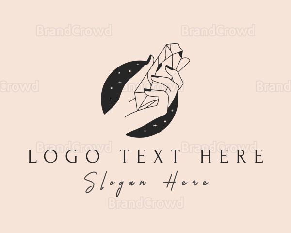 Cosmic Crystal Jeweler Hand Logo