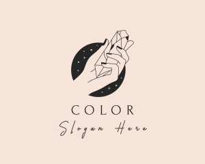 Cosmic Crystal Jeweler Hand Logo