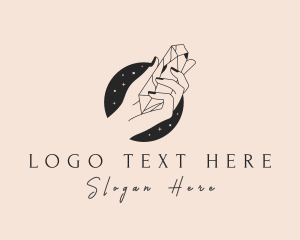 Crystal - Cosmic Crystal Jeweler Hand logo design