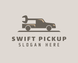 Pickup - Pickup Car Wrench logo design