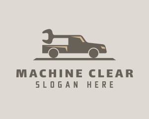 Pickup Truck - Pickup Car Wrench logo design