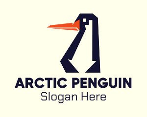 Modern Arrow Penguin logo design