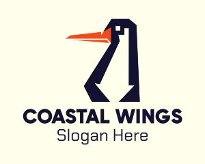 Seagull - Modern Arrow Penguin logo design