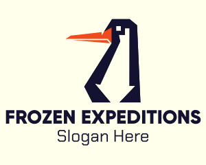 Antarctic - Modern Arrow Penguin logo design