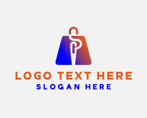 Online Shopping - Needle Sewing Shopping Bag logo design