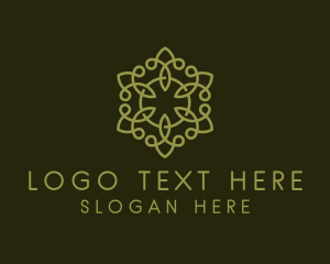 Gold - Luxury Floral Pattern logo design