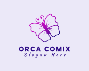Therapy - Gradient Floral Butterfly logo design