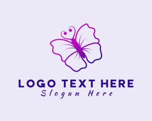 Insect - Gradient Floral Butterfly logo design