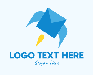 Package - Blue Envelope Rocket logo design