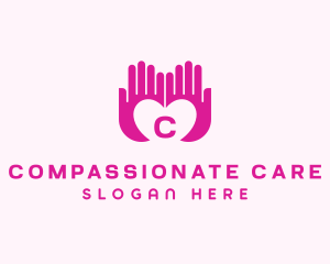 Caring - Caring Hands Charity logo design
