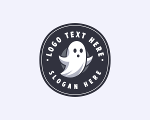 Paranormal - Scary Ghost Spirit logo design