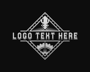 Cog - Laser Mechanical Metalworks logo design