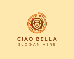 Lion Pizza Restaurant   logo design