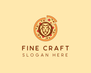 Lion Pizza Restaurant   logo design